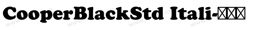 CooperBlackStd Itali字体转换